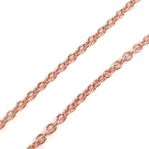 Pendant Necklace Pink Gold with Rhinestone
