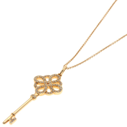 Knot Pendant Necklace 18K Rose Gold with Diamond