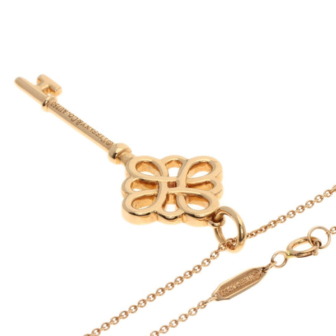 Knot Pendant Necklace 18K Rose Gold with Diamond