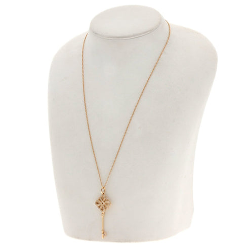 Knot Pendant Necklace 18K Rose Gold with Diamond