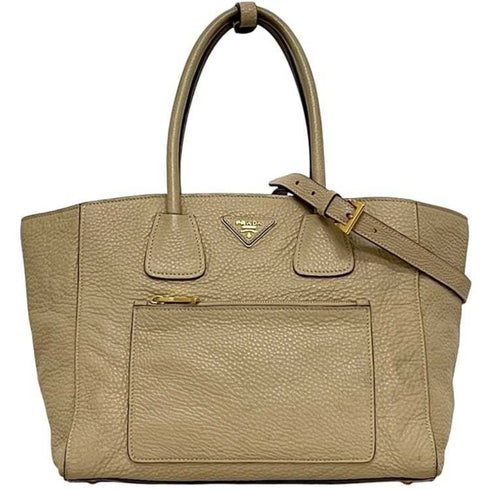 Front Pocket Wing Convertible Tote Vitello Daino