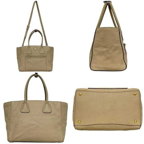 Front Pocket Wing Convertible Tote Vitello Daino