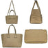 Front Pocket Wing Convertible Tote Vitello Daino