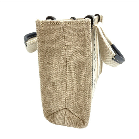 Woody Tote Canvas with Leather Small
