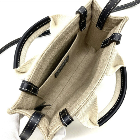 Woody Tote Canvas with Leather Small