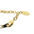 Pendant Necklace Gold Metal and Rhinestone