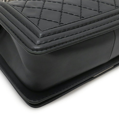 Boy Flap Bag Quilted Calfskin Old Medium