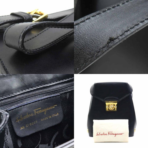 Gancini Convertible Top Handle Bag Leather Mini