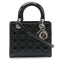 Lady Dior Bag Cannage Quilt Patent Medium