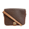 Vintage Saddle Flap Shoulder Bag Macadam Coated Canvas Small