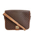 Vintage Saddle Flap Shoulder Bag Macadam Coated Canvas Small