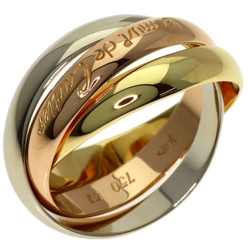 Vendome Louis Cartier Band Ring 18K Tricolor Gold
