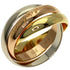 Vendome Louis Cartier Band Ring 18K Tricolor Gold