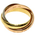 Vendome Louis Cartier Band Ring 18K Tricolor Gold