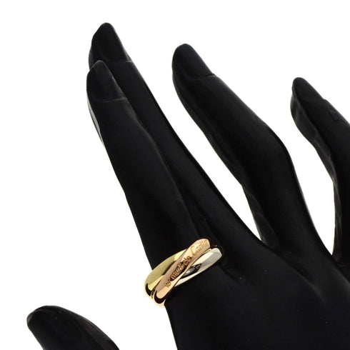 Vendome Louis Cartier Band Ring 18K Tricolor Gold