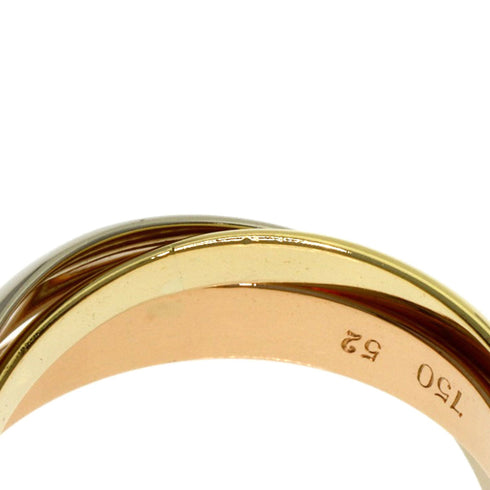Vendome Louis Cartier Band Ring 18K Tricolor Gold