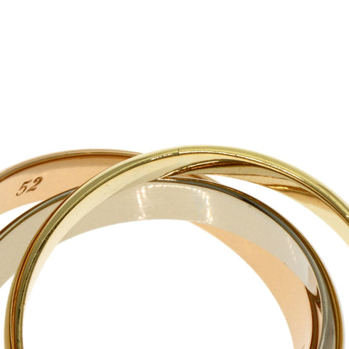 Vendome Louis Cartier Band Ring 18K Tricolor Gold