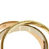 Vendome Louis Cartier Band Ring 18K Tricolor Gold