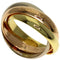 Vendome Louis Cartier Band Ring 18K Tricolor Gold