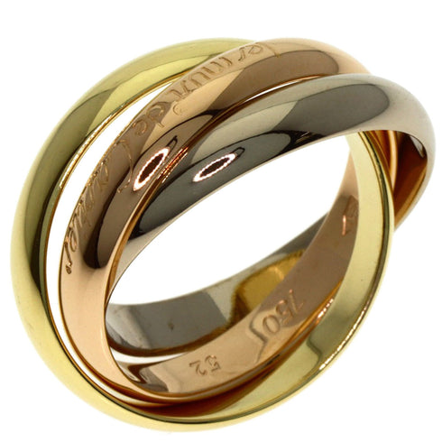 Vendome Louis Cartier Band Ring 18K Tricolor Gold
