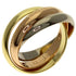 Vendome Louis Cartier Band Ring 18K Tricolor Gold