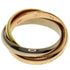 Vendome Louis Cartier Band Ring 18K Tricolor Gold
