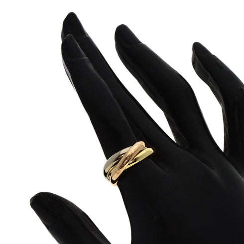 Vendome Louis Cartier Band Ring 18K Tricolor Gold