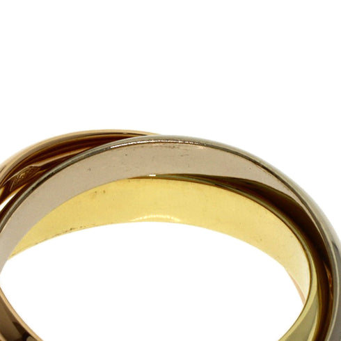 Vendome Louis Cartier Band Ring 18K Tricolor Gold