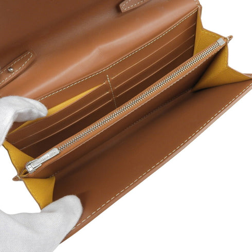 Varenne Continental Wallet with Strap Coated Canvas
