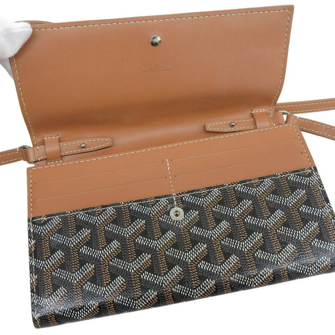 Varenne Continental Wallet with Strap Coated Canvas