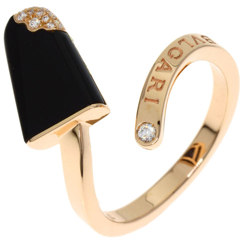 Gelati Ring 18K Rose Gold with Diamond and Onyx