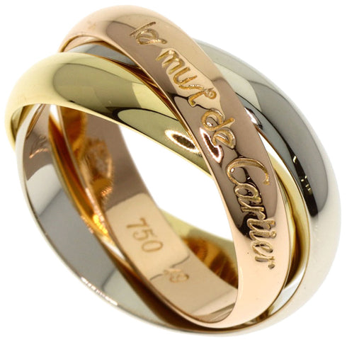 Vendome Louis Cartier Band Ring 18K Tricolor Gold