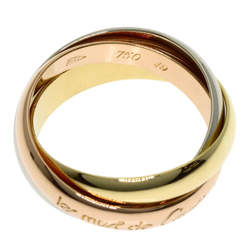 Vendome Louis Cartier Band Ring 18K Tricolor Gold
