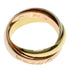 Vendome Louis Cartier Band Ring 18K Tricolor Gold