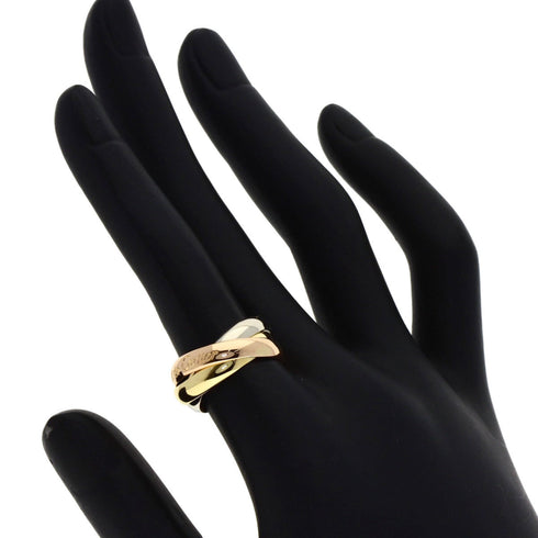 Vendome Louis Cartier Band Ring 18K Tricolor Gold