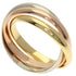 Vendome Louis Cartier Band Ring 18K Tricolor Gold