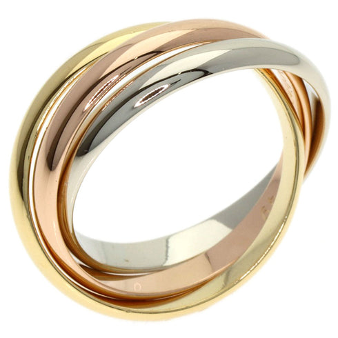 Vendome Louis Cartier Band Ring 18K Tricolor Gold