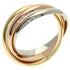 Vendome Louis Cartier Band Ring 18K Tricolor Gold