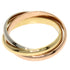 Vendome Louis Cartier Band Ring 18K Tricolor Gold