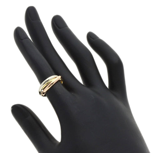 Vendome Louis Cartier Band Ring 18K Tricolor Gold