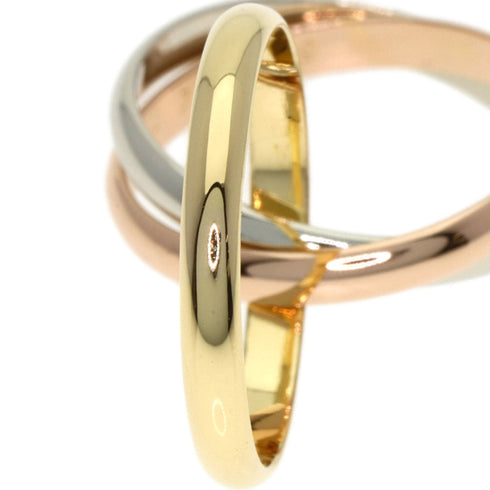Vendome Louis Cartier Band Ring 18K Tricolor Gold