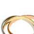 Vendome Louis Cartier Band Ring 18K Tricolor Gold