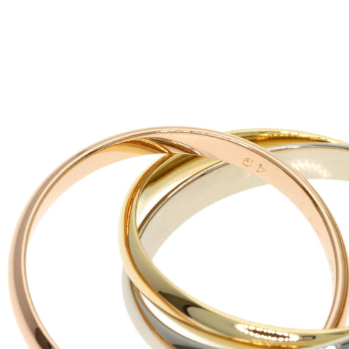 Vendome Louis Cartier Band Ring 18K Tricolor Gold