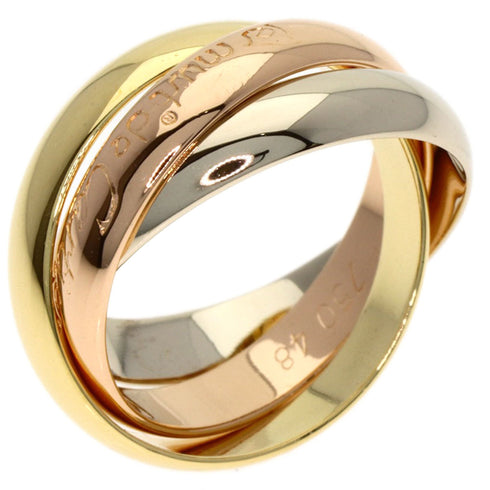 Vendome Louis Cartier Band Ring 18K Tricolor Gold