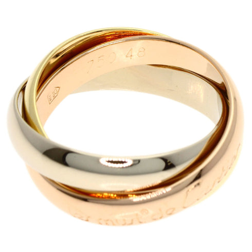 Vendome Louis Cartier Band Ring 18K Tricolor Gold