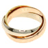 Vendome Louis Cartier Band Ring 18K Tricolor Gold
