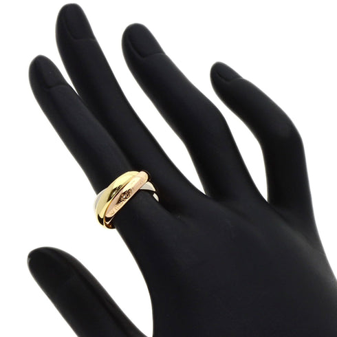 Vendome Louis Cartier Band Ring 18K Tricolor Gold
