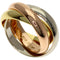 Vendome Louis Cartier Band Ring 18K Tricolor Gold