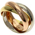 Vendome Louis Cartier Band Ring 18K Tricolor Gold