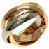 Vendome Louis Cartier Band Ring 18K Tricolor Gold